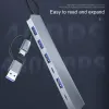 Hubs USB C Hub Sturdy Multifunctional Multiport 7 in 1 USB C Hub Adapter for Notebook