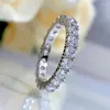 Cluster Rings Desire 925 Sterling Silver Full Square High Carbon Diamond For Women Sparkling Wedding Party Fine Jewelry Wholesale