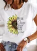 Kleren dames zomer t kleding print mode casual t -shirts letter 90s trend schattige korte mouw vrouwen vrouwelijke grafische tee 240417