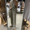 Summer Clothing Mens Casual Tank Tops Set Luxury Korean Streetwear O Neck Solid Drape VestTrousers 2 Piece Suit 2024 240411