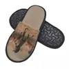 Slippers Winter Slipper Woman Man Fluffy Warm Three Horses House Shoes