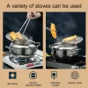 Fryers Japanestyle Tempura Fryer Household Small Fryer Weaving Pot Mini Special TemperatureControllato Olio di frigorifero Piccola Piccola