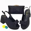 Dress Shoes Est Latest Design Italian With Matching Bags Decorated Rhinestone African For Women High Heels Party Pumps