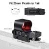 SCOPES 1X28X40mm Taktik Kırmızı Dot Sight Tüfek Av Kapsamı Kırmızı Yansıtılan Dot Sight Reflex 4 Railin için Rail