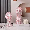 Décoration moderne Human Head Ceramics Sculpture Modèle Résumé Home Desktop Decor Study Study Office Office Ornement Ornement Gift 240407