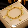 Fine Stainless Steel Unisex Expandable Hand Bijoux En Acier Inoxydable Bracelets Gold Filled Butterfly Charm Bracelet
