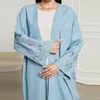 Roupas étnicas Bordado de moda Kimono manto muçulmano de grandes dimensões fêmeas femininas