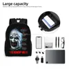 Sac à dos personnalisé Halloween Horror Movie Terrifier Men Women Women Book Bookbag pour les sacs universitaires scolaires