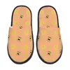 Slippers Winter Slipper Woman Man Fashion Fluffy Warm Bees Patterns House Funny Shoes