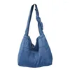 Shoulder Bags JNKET Fashion Early Spring Denim Canvas Bag Women's Handbag Retro Large Capacity Travel Satchel