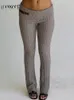 Spodnie damskie WOWOOTD Niski wzrost chude kobiety Knitwear Legginsy Harajuku Y2K Streetwear Spodery jesienne zima podstawowe capris