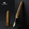 Pens Jinhao 9056 Penna stilografica in legno naturale fatto a mano M/f Nib Gold Clip Penna stazionaria Stationary Business Office di scrittura di materiale scolastico