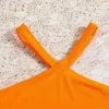 Kläderuppsättningar 2024 Summer Child Clothes Hlater Orange Topps Tryck Floral Shorts 2 Piece Designer Girls 8-12T