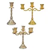 Titulares de vela 1/3/5 Arm Candelabra Metal Candlestick Ornaments Decoração de mesa para festas de casamento Drop do quarto