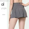 Desginier Aloe Yoga Femme Pant Top Top Originloose Double couche Exercice Anti Clare court pour les femmes Séchage rapide de jupe de fitness de jupe de tennis