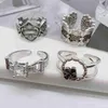 Meisa ny sliten tung industri keke cross zircon ring personlig manlig kvinna samma stil öppen ring