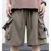 Męskie szorty amerykańskie duże ładunki mężczyźni Summer Cienkie Casual Pants Lose kieszeni na odzież Y2K Streetwear