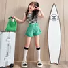 Shorts Korean For Girls 2024 Trend Candy Colored High Waisted Outfits Of Teens Children's Summer Clothes 4-14 Years