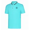 Verão masculino novo golfe ao ar livre camisa esportiva rápida de seca cor de camiseta curta de mangas curtas camiseta de lazer
