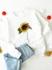 Lettera di fiori con cappuccio da donna Lettera di fiori degli anni '90 Abbigliamento a maniche lunghe graziose donne in pile di pile stampare felpe stampate donne modalità di moda calorosi pullover grafico