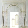 Party Decoration 3PCS Luxury Fashion Artificial Flower Arch Wedding Backdrop Door Welcome Frame Birthday Balloon Display Plinth Column Stand