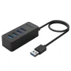 Hubs Orico 4 Ports USB 3.0 Desktop Hub Mini Size with 5V Micro USB Power Port Supports OTG Function W5PU3