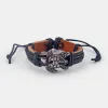 Strands 10pcs Mens Mix White/brown Tribal Sea Surfer Charm Turtle Leather Bracelet