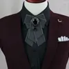 Bow Ties Black Rhinestone Tas voor mannen high-end zakelijk banket receptie trouwpak shirt accessoires handgemaakte Britse bowtie