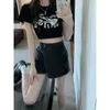 American Spicy Girl Denim Shorts Womens 2024 Summer New High Waist Loose Slimming and Crotch Covering Design Feeling Skirt Pants