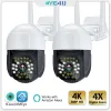 Controllo 1/2pcs 4K 8MP IP Camera IP WiFi Outdoor Wireless CCTV Surveillance Cam Smart Home Protection Color Night Vision H.265 Icsee Alexa