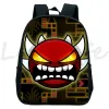 Bags Games Geometry Dash Backpacks Angry Geometry Kindergarten Rucksack Small Schoolbag Children's Backpack Boys Girls Bookbag Gifts