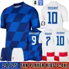 Kroatië voetbaltrui 2024 Euro Cup Nieuw Kroatie National Team 24 25 voetbalshirt Men Kids Kit Set Home White Away Blue Men Uniform Modric Kovacic Pasalic Perisic