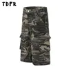 Short masculin camouflage cargo mens de safari estival style safari droit des pantalons lâches hommes