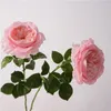 Dekoratif Çiçekler 4pc Nemlendirici Austin Gül Dekor Çiçek Gerçek Touch Artifiial Gelin Buket Düğün Ev Masası Sahte