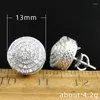 Stud Earrings Trendy Fashion OL Round Lady Drop Brilliant Bridal Engagement Wedding Jewelry Elegant Female Dangle