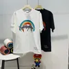 2024 Sommer Kurzarm T-Shirt Graffiti Brief gewaschene alte Fashion Casual Round Neck T-Shirts