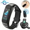 Polsbandjes TB02 SMART BRACELPE BT ANTWOORD CALL OURPOON 2 In 1 V09 Wireless Stereo Headset Hartslag Hartslag Blooddruk Monitor Fitness Tracker