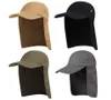 القبعات في الهواء الطلق UV حماية الصيد قبعة صلبة لون شمس مع غطاء رفرف عنق الأذن التخييم التجول في مرافئ الرأس 2677154
