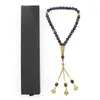 51 99ビーズTasbih Muslim Bracete Exquisite Packaging Stone Agate Original Design Jewelry Tasbeh Mens Boutique Gift240410