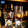 Weingläser KLP 1PCS Kreatives japanisches Fujiyama-Glas-Ins Haushaltswärmeresistant Retro Iceberg Crystal Whiskey Glass.