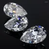 Diamants en vrac 3CT Pear 7 11 mm Moissanite Diamond Excellent Drop Cut High Grade Great Fire Stone pour les bijoux faisant 1pc