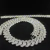 18mm Three Row Diamond Exploded Mayami Cuban Chain for Men and Women 925silver Full Set Moissanite Cuban Chain Necklace Bracelet