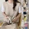 Vêtes de femmes pour femmes tricot gilet élégant japonais de style japonais