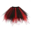 Kjolar kvinnors solida färg puffy ballet kjol