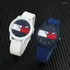 Zegarwatches mężczyzn kolorowy galaretowy silikonowy zespół kwarcowy zegarek dla kobiet minimalistycznych na nadgarstek dla kobiet reloj para mujer