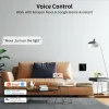 Controle branco preto 1/2/3 gangue 2way rf433mhz wifi switch switch smart home wall lumin suporta Alexa tuya app remote