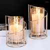 Bougeoirs porte-mariage européen Pilier transparent en métal verre vintage candele décor de maison grandes bougies de cire