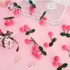 Decorative Figurines Cotton Strawberry Banner For Fruit Party Decor Themed Po Prop 2.3 Meter Garland Birthday Wedding