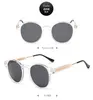 designer sunglasses Antique Fashion Round Frame Black Sunglasses Womens Korean Edition Face Trimming Sunglasses Trendy Sunglasses 6811