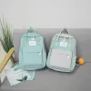 Rucksäcke Frauen Leinwand Rucksäcke Süßigkeiten Farbe wasserdichte Schultaschen für Teenager Mädchen großer süßer Laptop Rucksack Patchwork Kawaii Rucksack